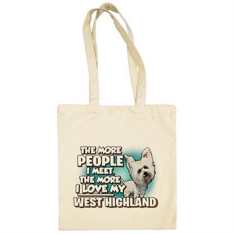 Bolsa de tela I love my West Highland raza perro