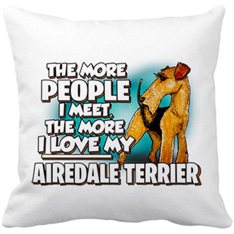 Cojín con relleno I love my Airedale Terrier raza perro