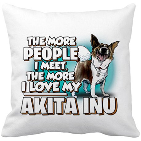 Cojín con relleno I love my Akita Inu raza perro