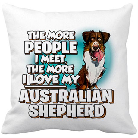 Cojín con relleno I love my Australian Shepherd raza perro