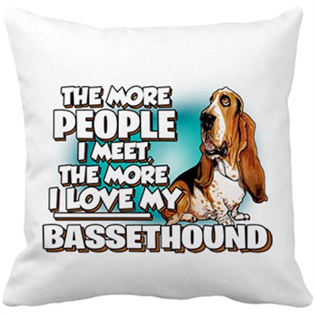 Cojín con relleno I love my Bassethound raza perro