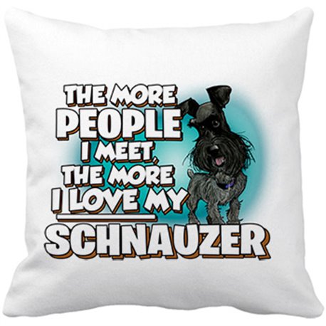 Cojín con relleno I love my Black Schnauzer raza perro