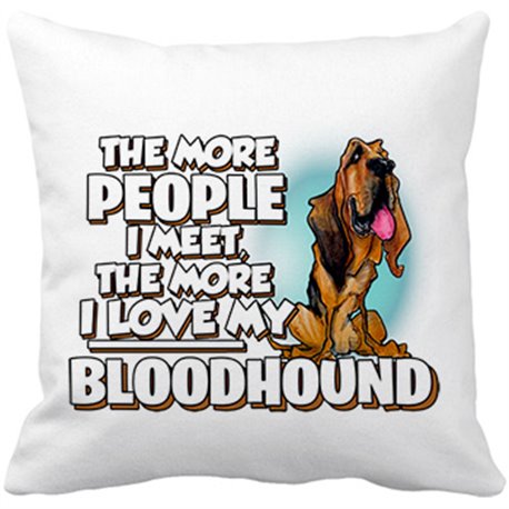 Cojín con relleno I love my Bloodhound raza perro