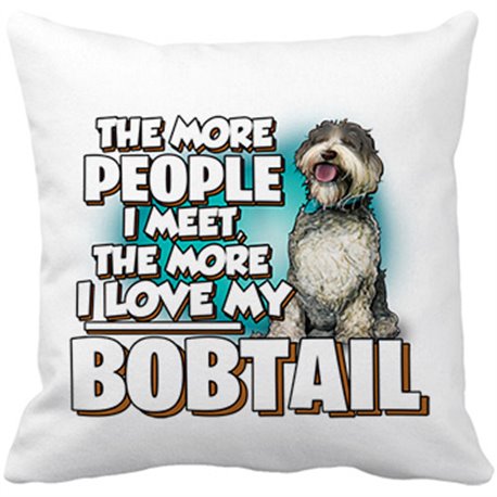 Cojín con relleno I love my Bobtail raza perro
