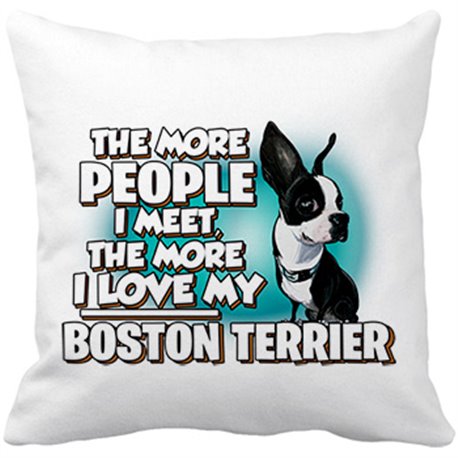 Cojín con relleno I love my Boston Terrier raza perro