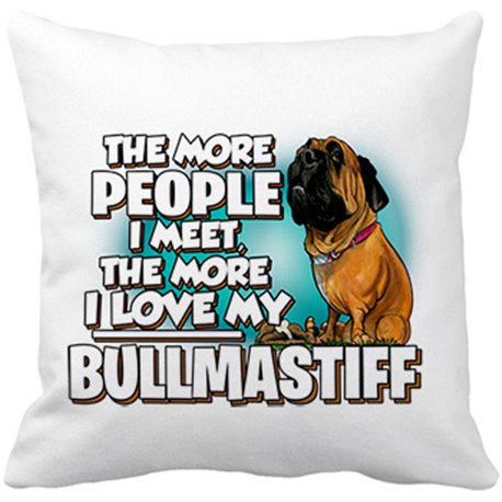 Cojín con relleno I love my Bullmastiff raza perro