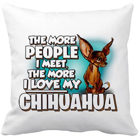 Cojín con relleno I love my Chihuahua mascota raza perro