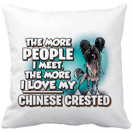 Cojín con relleno I love my Chinese Crested mascota raza perro