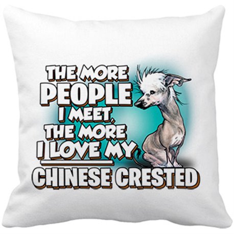 Cojín con relleno I love my Chinese Crested raza perro