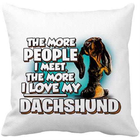 Cojín con relleno I love my Dachshund raza perro