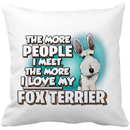 Cojín con relleno I love my Fox Terrier raza perro