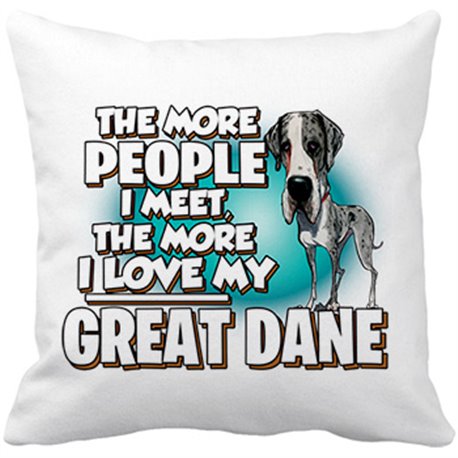 Cojín con relleno I love my Gran Danés raza perro