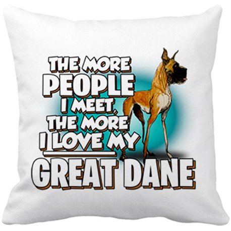 Cojín con relleno I love my Great Dane raza perro