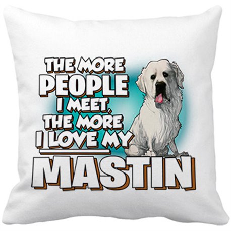 Cojín con relleno I love my Mastín del Pirineo raza perro