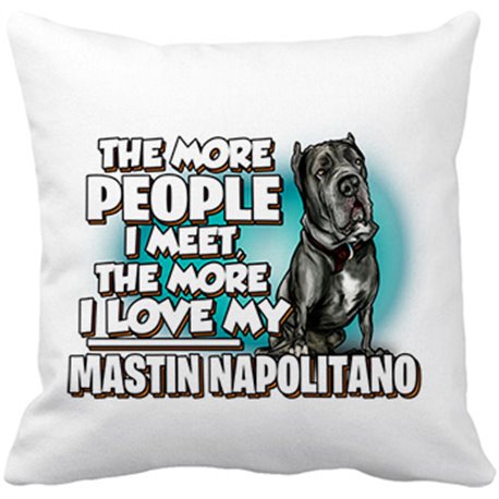 Cojín con relleno I love my Mastín Napolitano raza perro