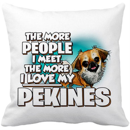 Cojín con relleno I love my Pekines raza perro