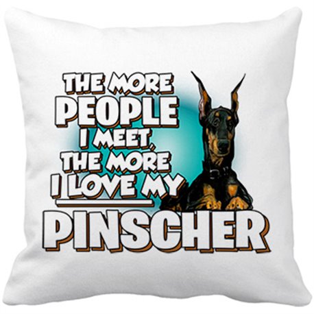 Cojín con relleno I love my Pinscher mascota raza perro