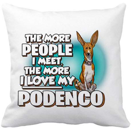Cojín con relleno I love my Podenco raza perro
