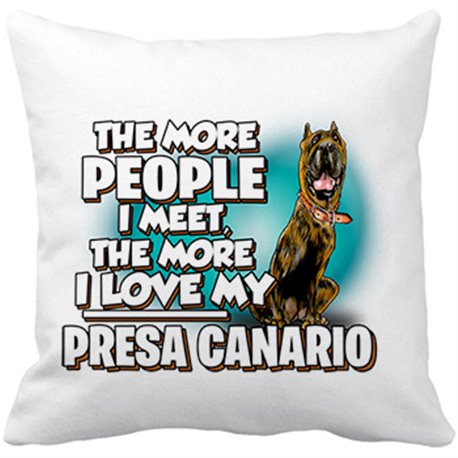 Cojín con relleno I love my Presa Canario raza perro
