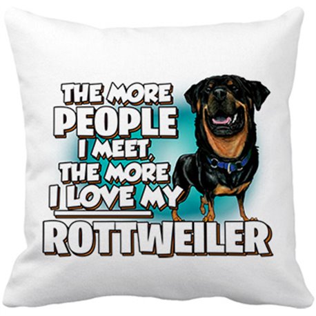 Cojín con relleno I love my Rottweiler raza perro