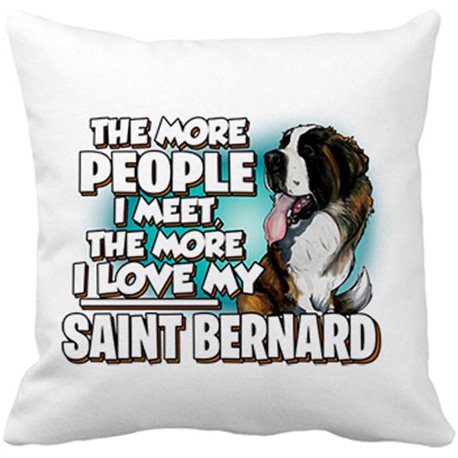 Cojín con relleno I love my Saint Bernard raza perro