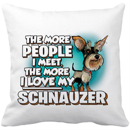 Cojín con relleno I love my Schnauzer raza perro