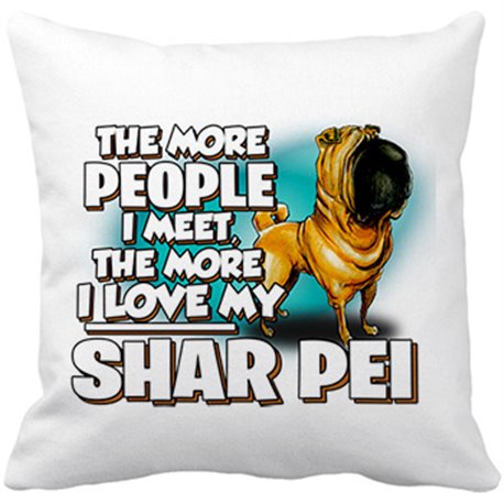 Cojín con relleno I love my Shar Pei raza perro