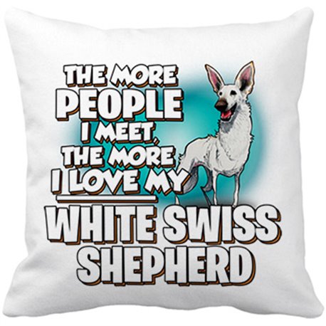 Cojín con relleno I love my White Swiss Shepherd raza perro
