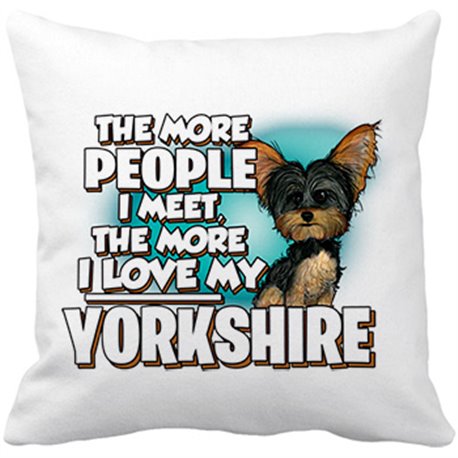 Cojín con relleno I love my Yorkshire Terrier raza perro