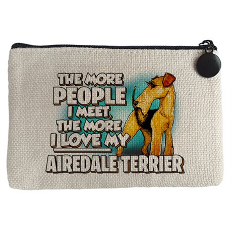 Monedero I love my Airedale Terrier raza perro
