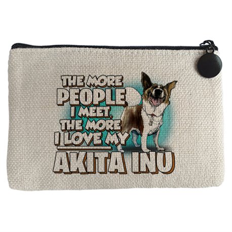 Monedero I love my Akita Inu raza perro