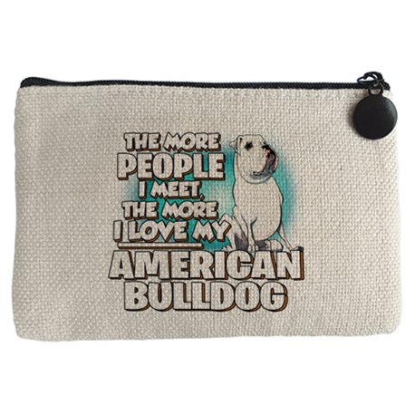 Monedero I love my American Bulldog raza perro