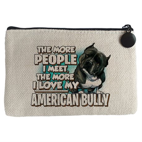 Monedero I love my American Bully raza perro