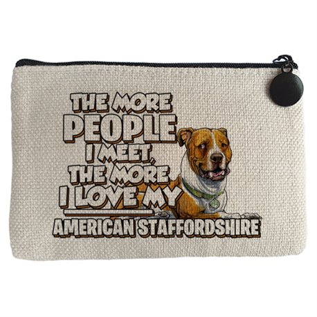 Monedero I love my American Staffordshire Terrier raza perro