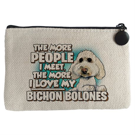 Monedero I love my Bichon Bolones raza perro