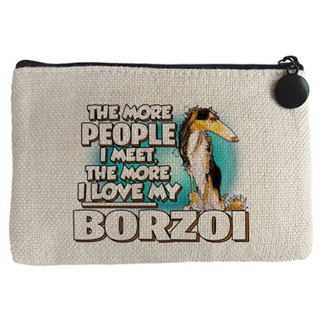 Monedero I love my Borzoi raza perro