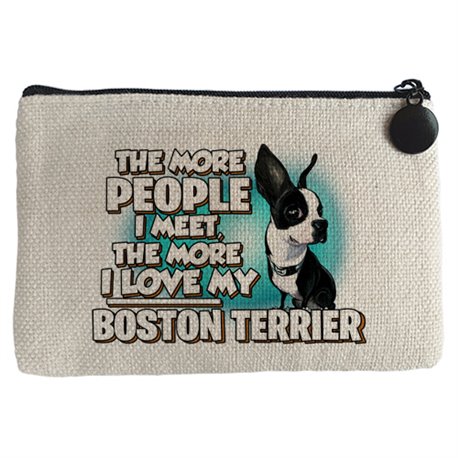 Monedero I love my Boston Terrier raza perro