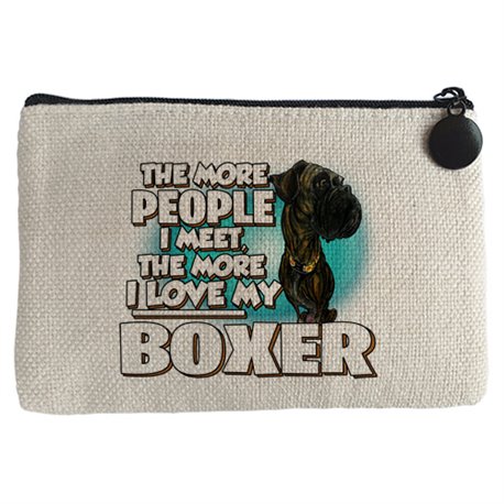 Monedero I love my Boxer Atigrado raza perro
