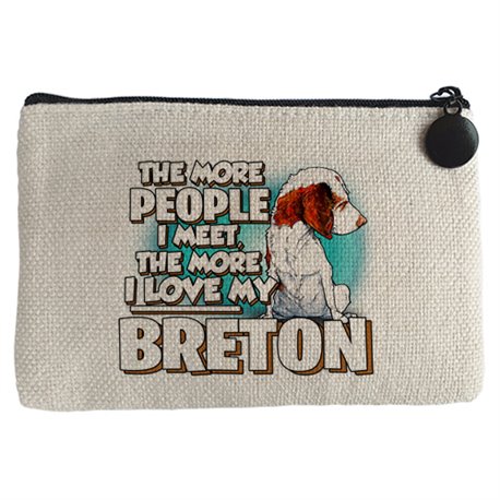 Monedero I love my Breton raza perro