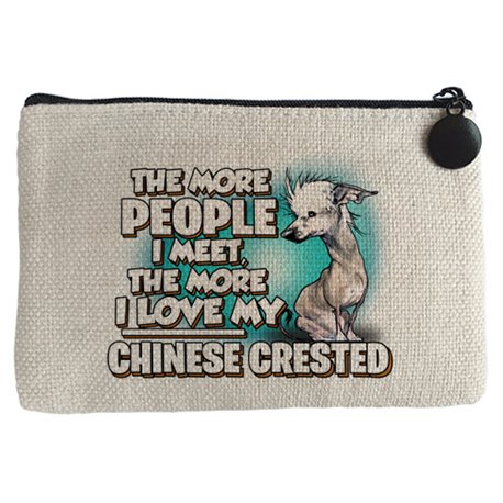 Monedero I love my Chinese Crested raza perro