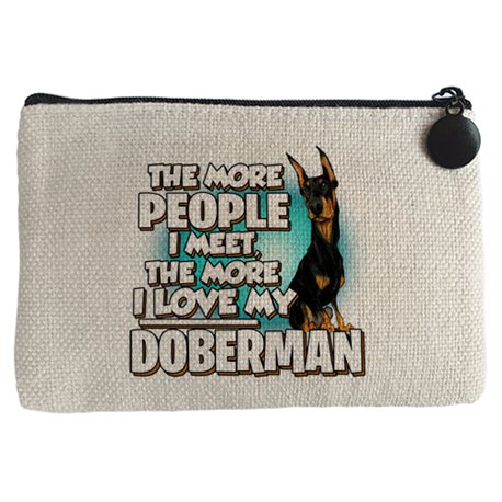 Monedero I love my Doberman raza perro