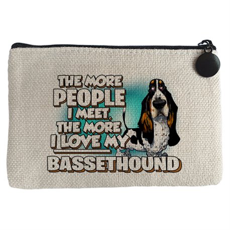 Monedero I love my dog Bassethound raza perro