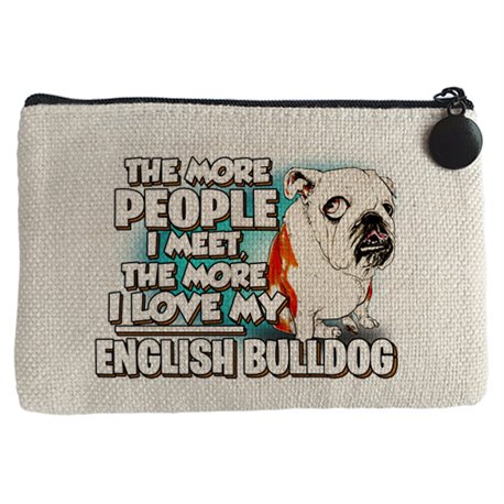 Monedero I love my English Bulldog enamorado de mi mascota raza perro