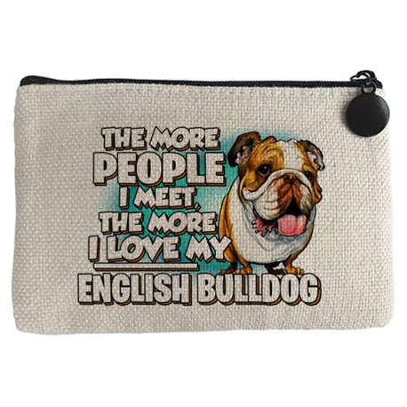 Monedero I love my English Bulldog mascota raza perro