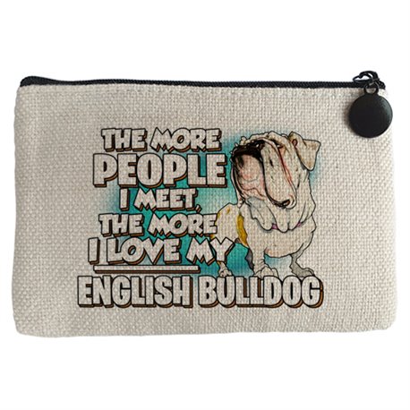 Monedero I love my English Bulldog raza perro