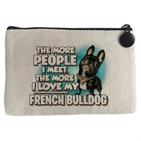 Monedero I love my French Bulldog Black raza perro