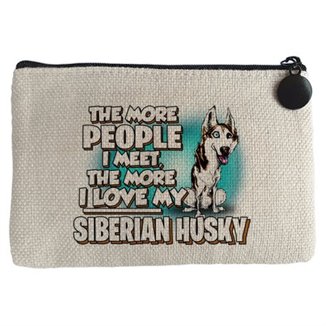 Monedero I love my Husky Siberiano raza perro