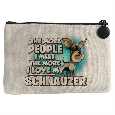 Monedero I love my Schnauzer raza perro