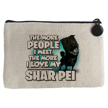 Monedero I love my Shar Pei Black raza perro