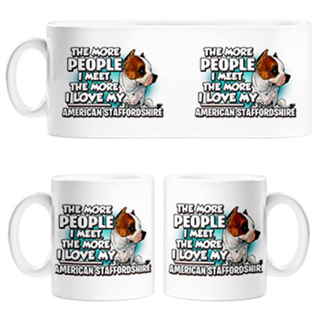Taza I love my American Staffordshire raza perro
